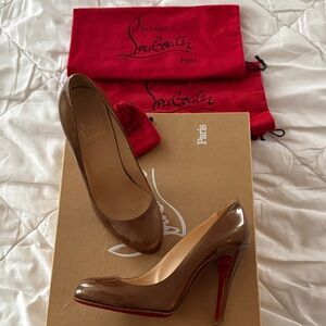 Christian Louboutin Glossy Brown Heels